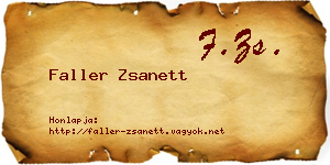 Faller Zsanett névjegykártya